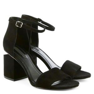 Brand New ALEXANDER WANG Abby Sandal/ Cut Out Heel/ Suede/ Size: US 8, EU 39